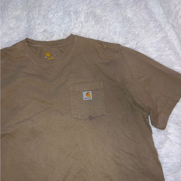 Carhartt Original Fit Shirt Size 2XL Tan Work Shirt - Picture 1 of 6